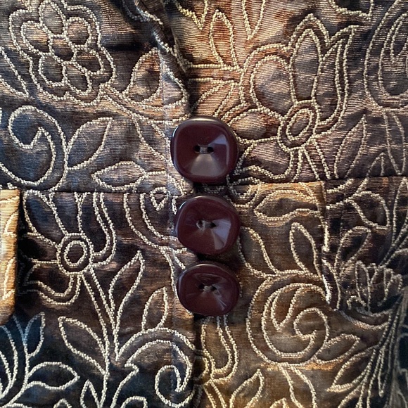 Tobias Plum Size 10 Slight shoulder padding Cotton Poly 3button - Picture 11 of 13